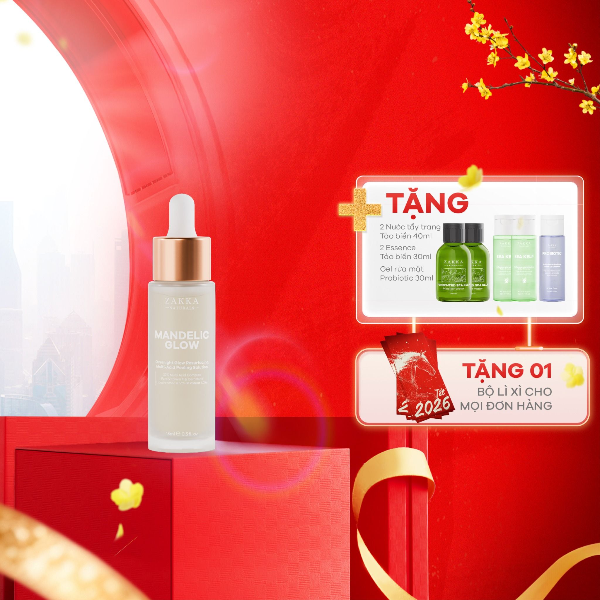  Serum AHA BHA Mandelic Glow Resurfacing Multi-Acid Peeling Solution 