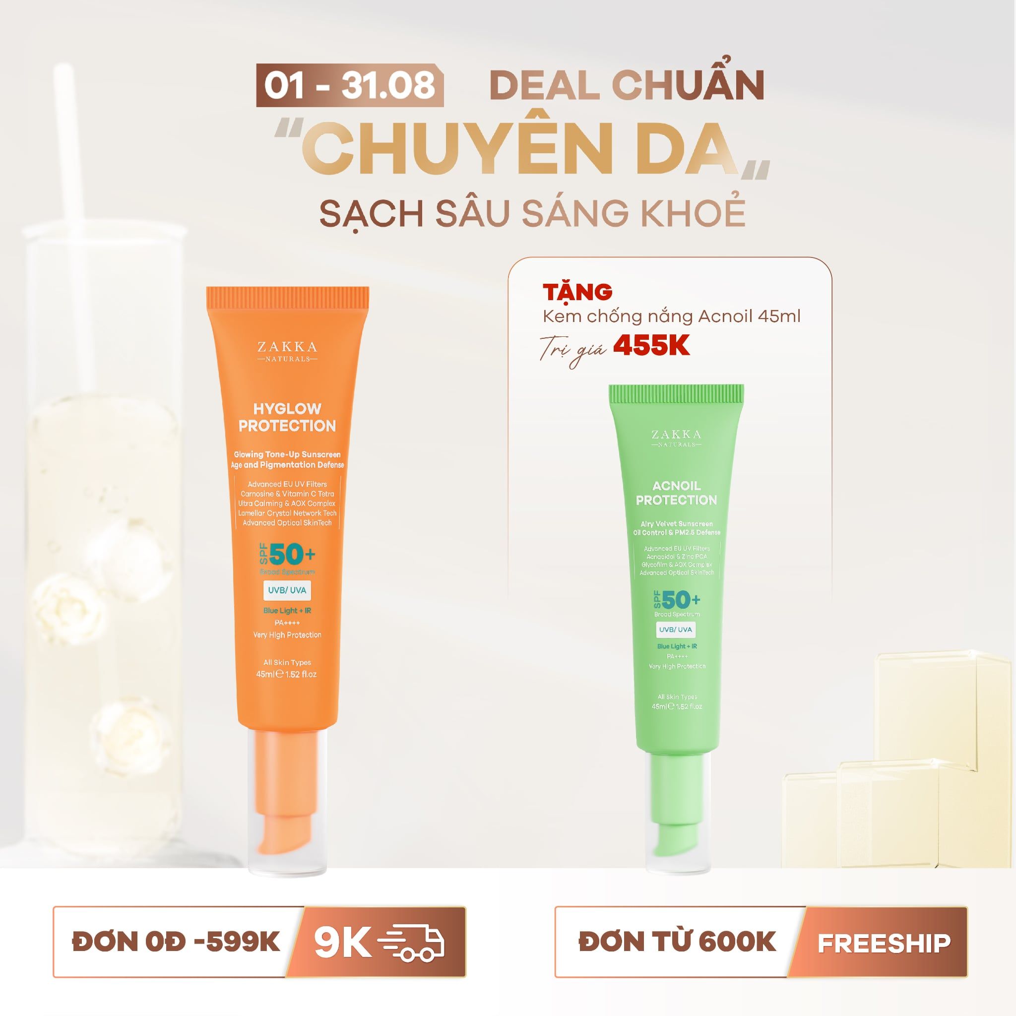  Kem chống nắng phổ rộng nâng tông sáng da Hyglow Protection 