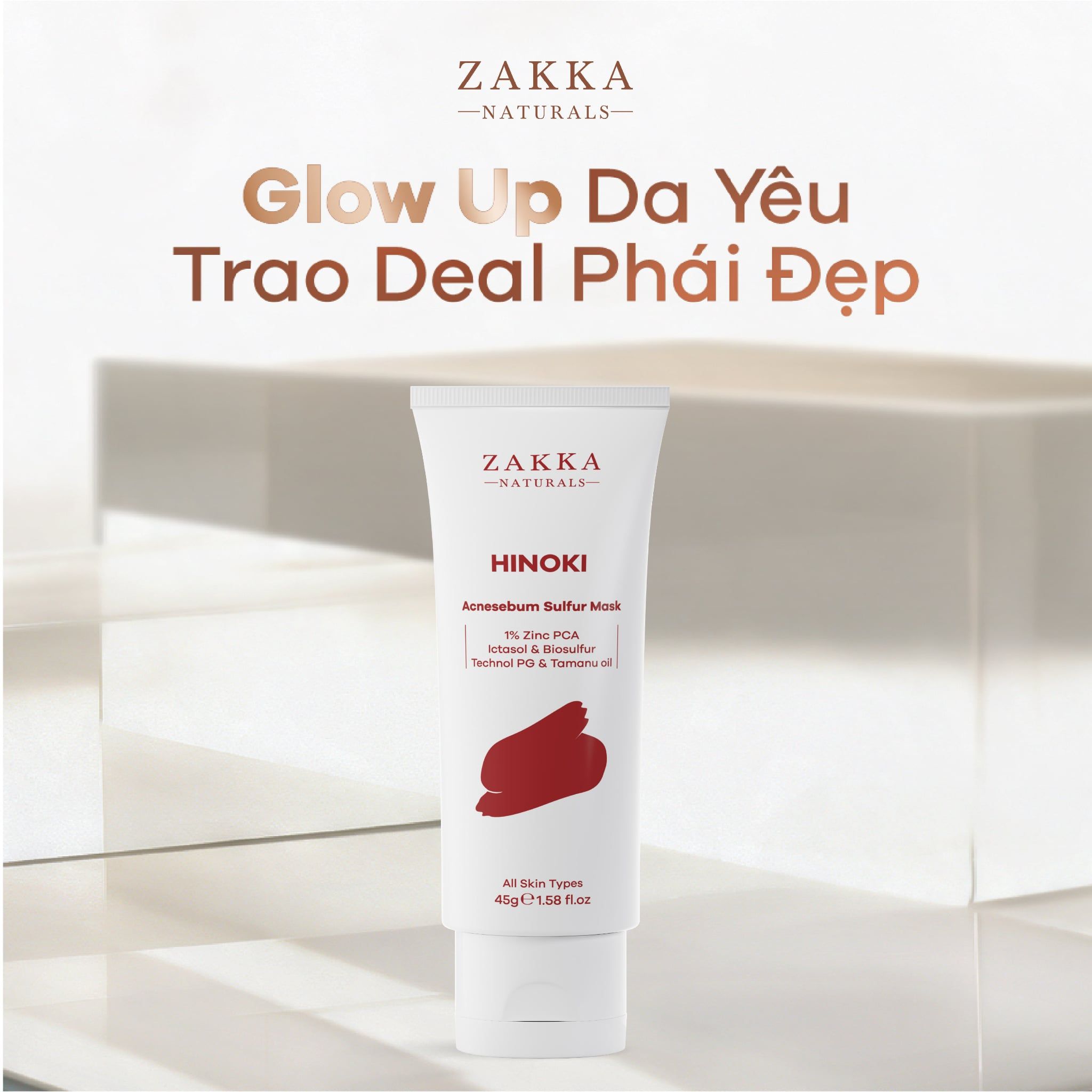  Mặt Nạ HINOKI Acnesebum Sulfur Mask 
