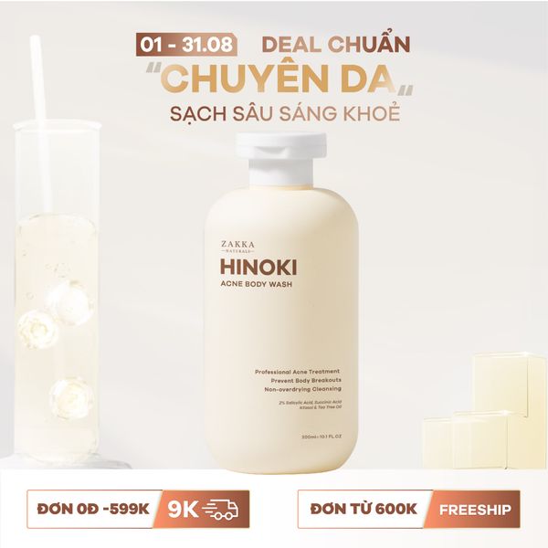  Sữa Tắm Hỗ Trợ Giảm Mụn Hinoki Body Acne Wash 