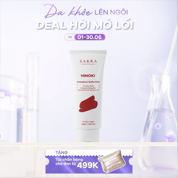  Mặt Nạ HINOKI Acnesebum Sulfur Mask 