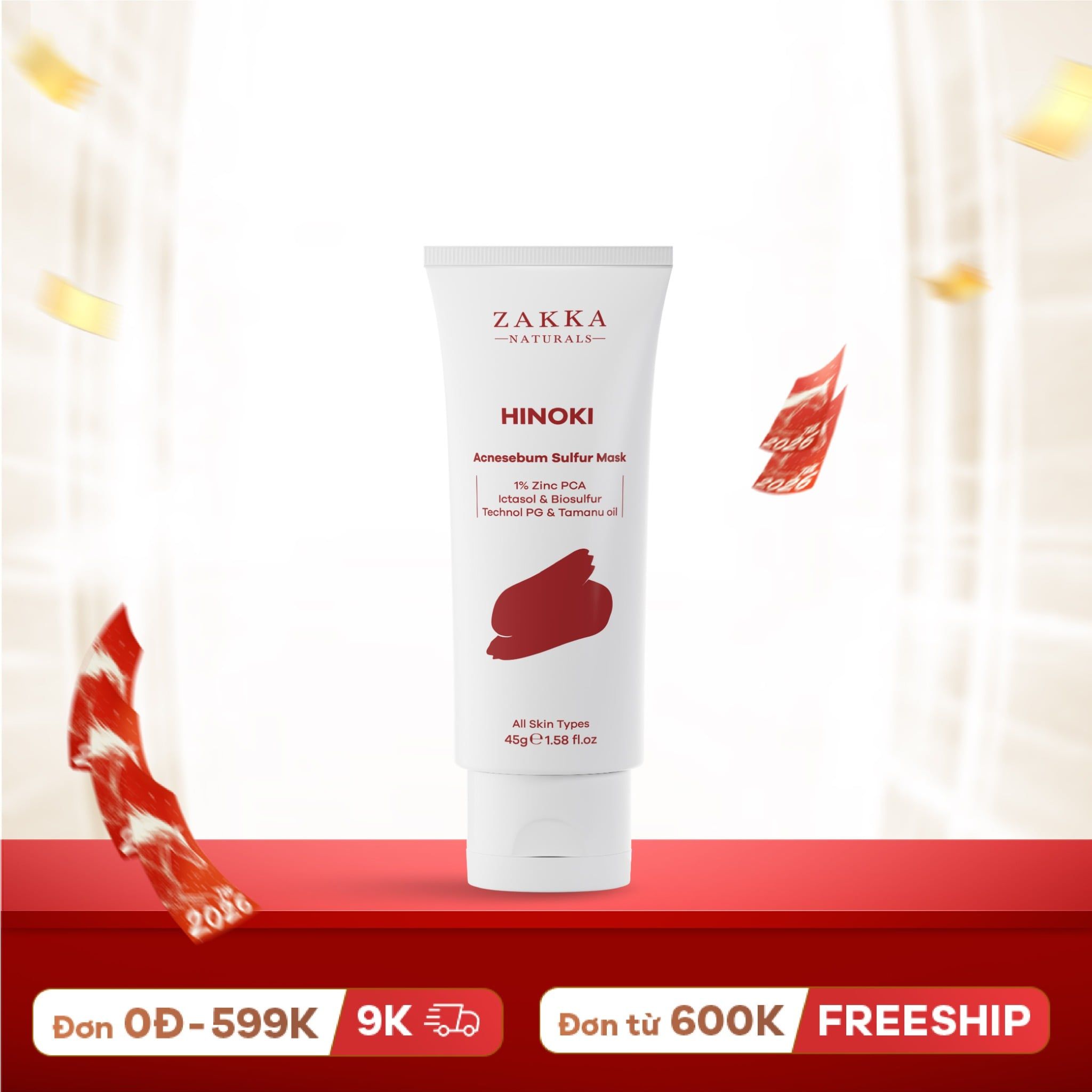  Mặt Nạ HINOKI Acnesebum Sulfur Mask 