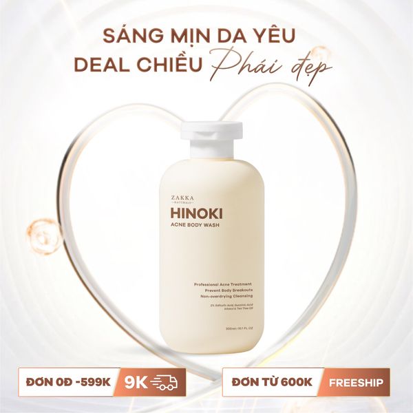  Sữa Tắm Hỗ Trợ Giảm Mụn Hinoki Body Acne Wash 