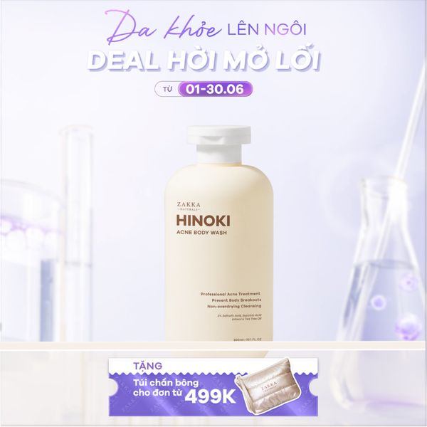  Sữa Tắm Hỗ Trợ Giảm Mụn Hinoki Body Acne Wash 