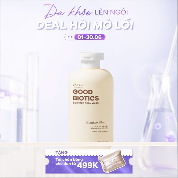  Sữa Tắm Lợi Khuẩn Hương Nước Hoa Jasmine Bloom - Good Biotics Scented Body Wash Jasmine Bloom 300ml 