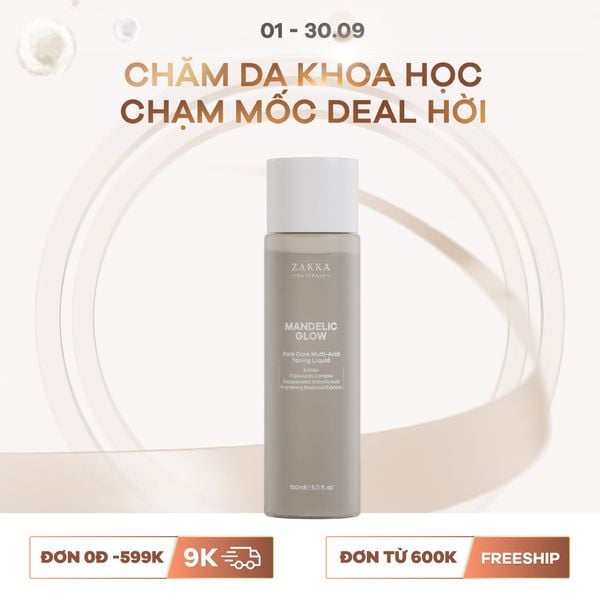  Toner tẩy da chết AHA, BHA Mandelic Glow 