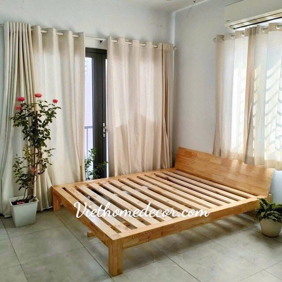 Giường ngủ gỗ cao su #5405