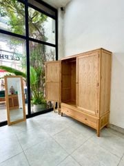 Tủ áo gỗ sồi mỹ ngang 1.4m #9068