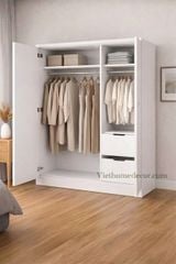 Tủ áo trắng 3 cánh #9080WHI