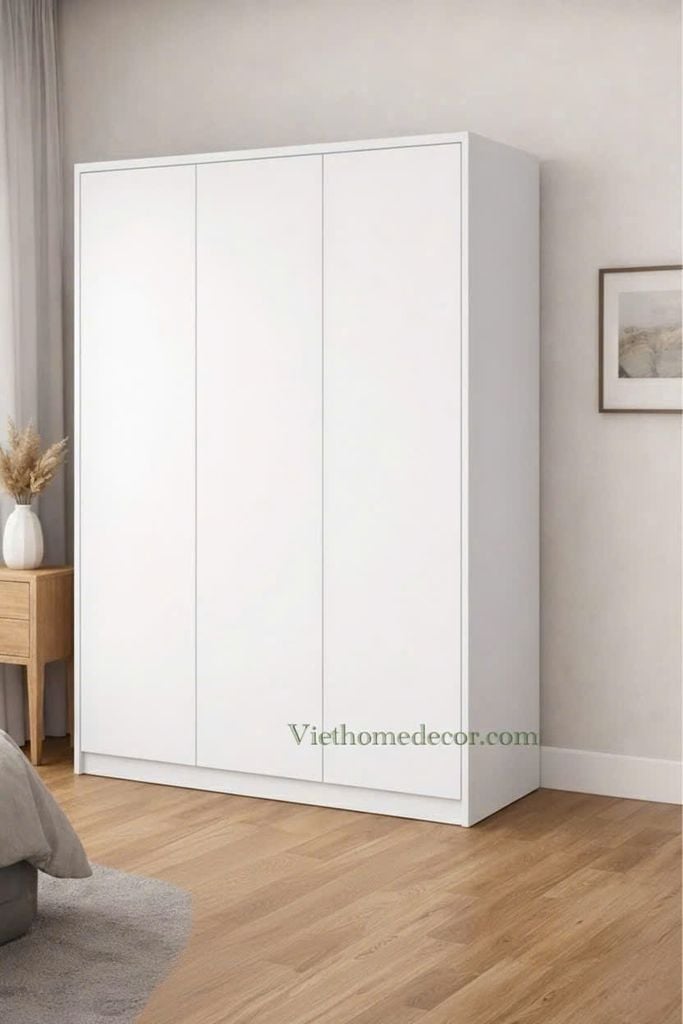 Tủ áo trắng 3 cánh #9080WHI