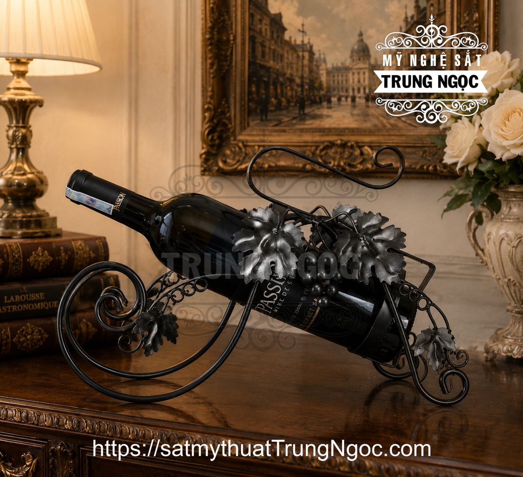 kệ rượu sắt nghệ thuật