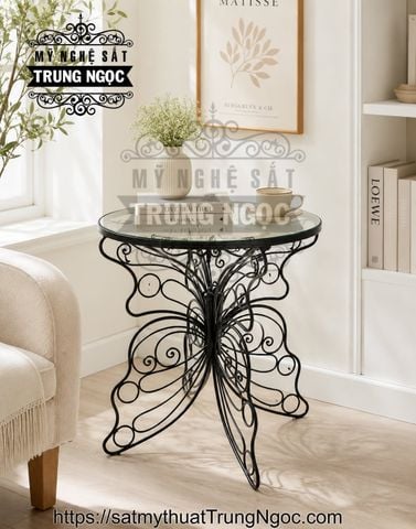 bàn sắt nghệ thuật cánh bướm