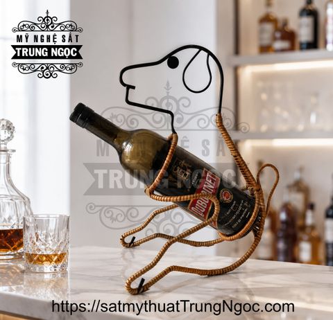 kệ rượu sắt nghệ thuật