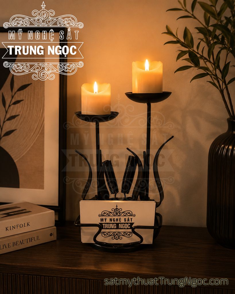 chân nến sắt nghệ thuật