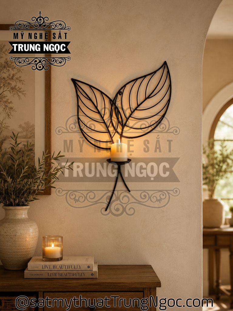 kệ nến treo tường sắt