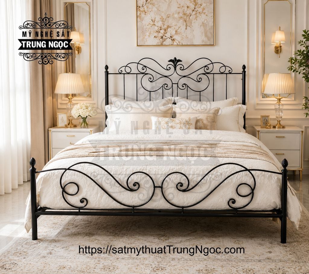 giường sắt nghệ thuật