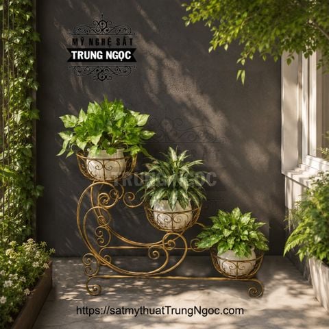 kệ trưng hoa sắt nghệ thuật