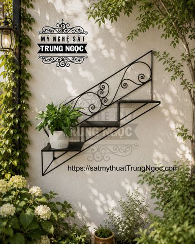 kệ trưng hoa sắt nghệ thuật