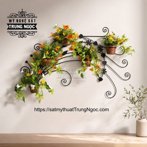 kệ treo tường trưng hoa