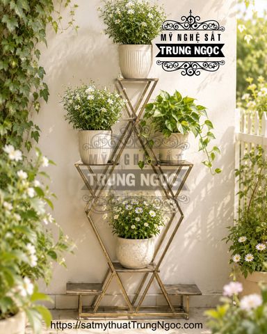 kệ hoa sắt nghệ thuật