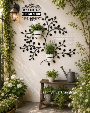 kệ trưng hoa sắt nghệ thuật