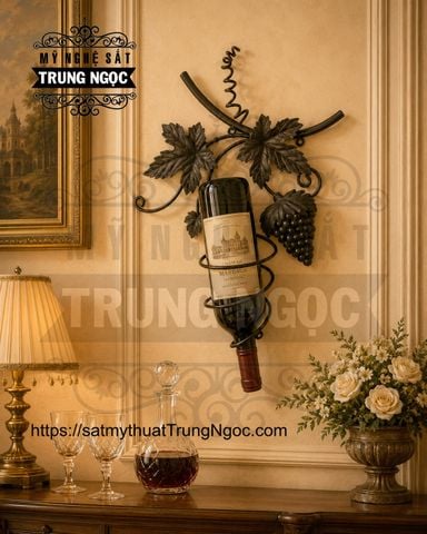 kệ rượu sắt nghệ thuật