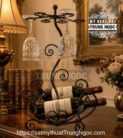 kệ rượu sắt mỹ thuật
