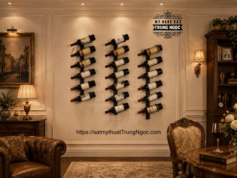 kệ rượu sắt nghệ thuật