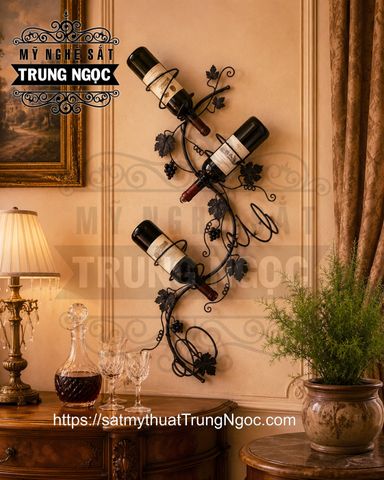 kệ rượu sắt nghệ thuật