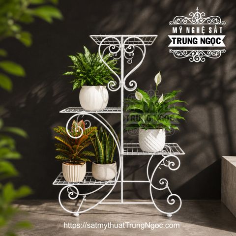 kệ trưng hoa sắt nghệ thuật