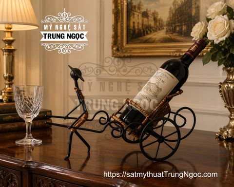 kệ rượu sắt mỹ thuật