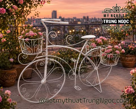 xe đạp trưng hoa đẹp