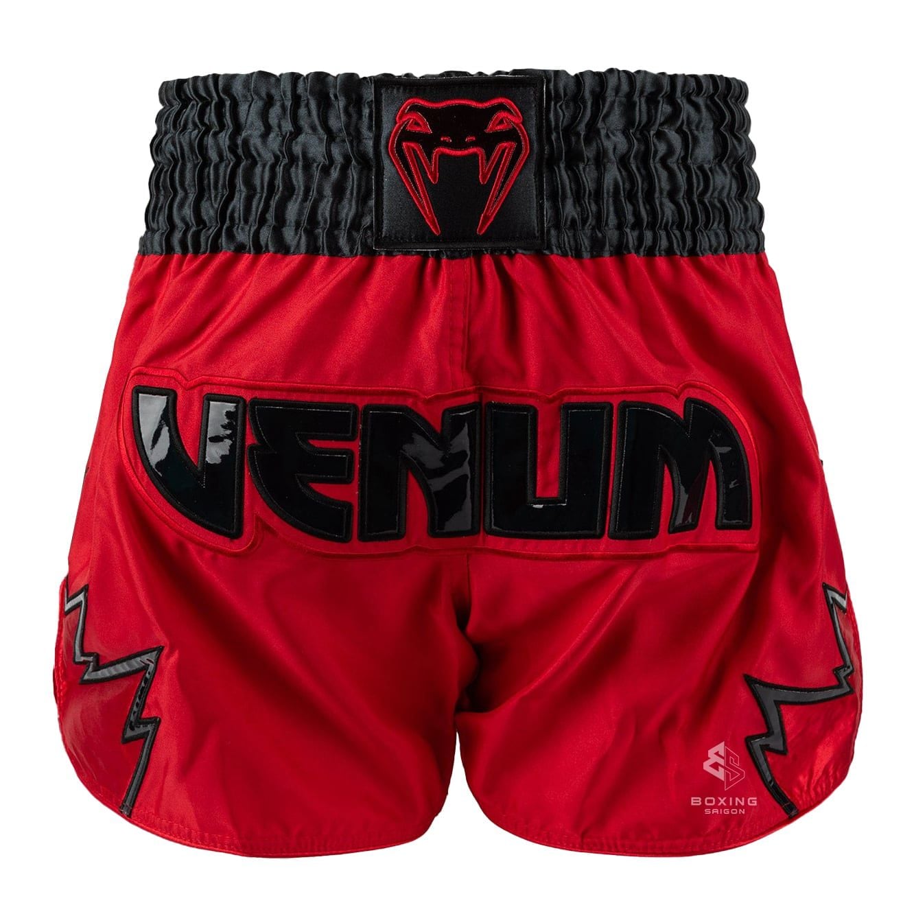 Quần Venum Inferno Muay Thai Shorts - Red/Charcol Grey/Black