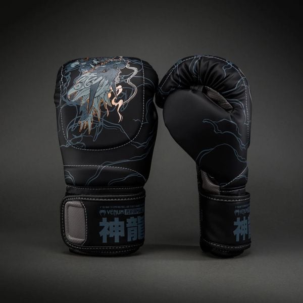 Găng Venum Thunder Dragon Boxing Gloves - Black/Grey/Copper