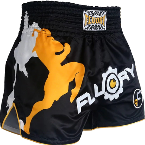 Quần FLUORY Muay Thai Shorts MTSF33 - Black/Yellow