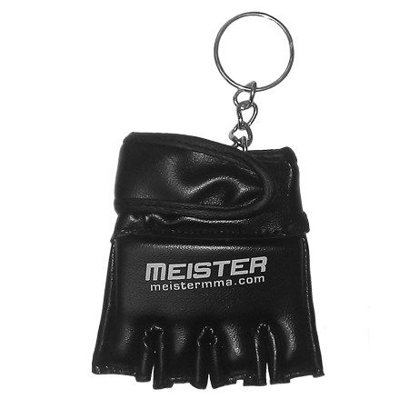 Leather Mma Glove Keychain - Black