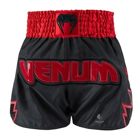 Quần Venum Inferno Muay Thai Shorts - Charcoal Grey/Red