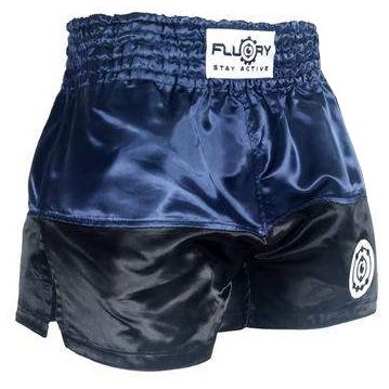 Quần FLUORY Muay Thai Shorts MTSF36 - Black/Blue