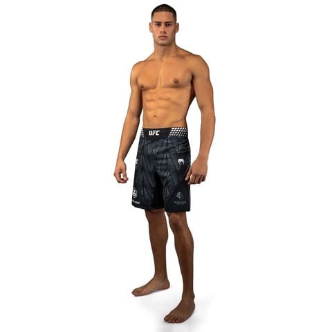 Quần UFC Zenith by Venum Black Authentic Fight Night Long Short - Black/White