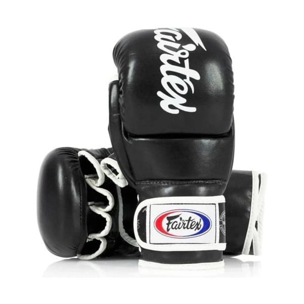 Găng Tay MMA Fairtex FGV18 Super Sparring Grappling Gloves - Black/White