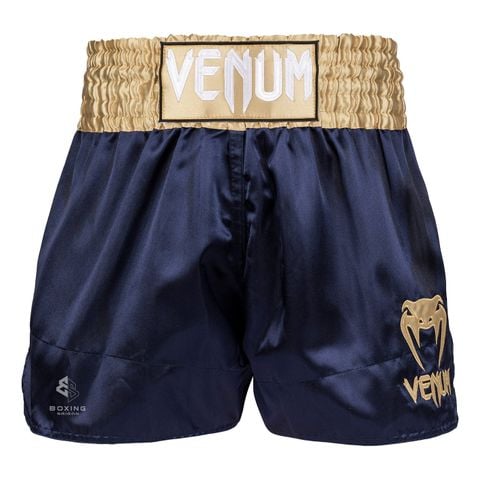 Quần Venum Classic Muay Thai Shorts - Navy Blue/Gold