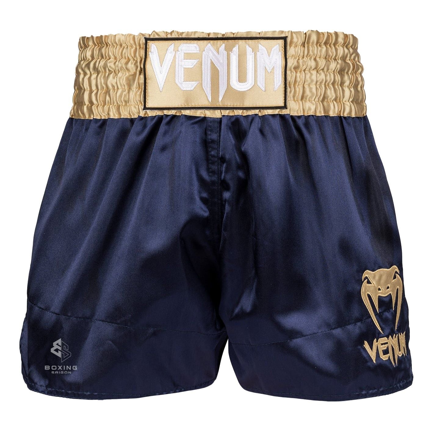 Quần Venum Classic Muay Thai Shorts - Navy Blue/Gold