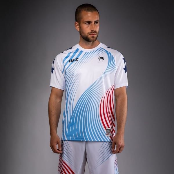 Áo Venum Men's Official UFC Freedom 250 by Venum White Authentic Fight Night Walkout Jersey
