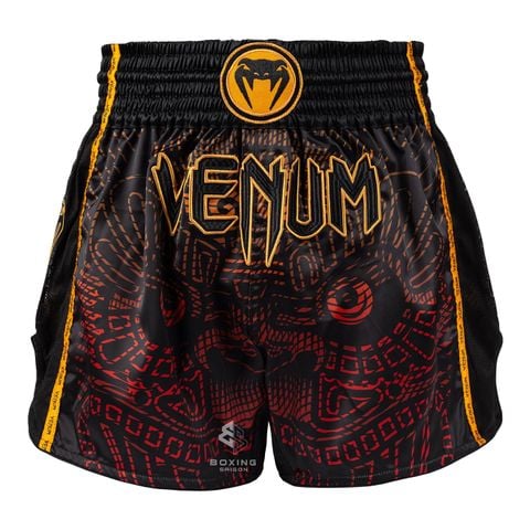 Quần Venum Quetzal Fury Muay Thai shorts - Black/Fury Red/ Tangerine