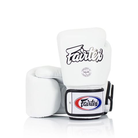 Găng Tay Fairtex BGV1 Tight Fit Muay Thai Boxing Gloves - White