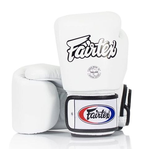 Găng Tay Fairtex BGV1 Tight Fit Muay Thai Boxing Gloves - White