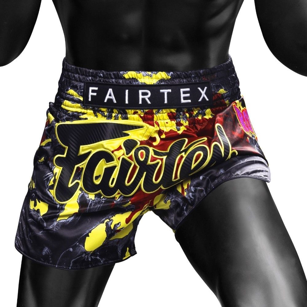 Quần Fairtex BS-Halloween04 Rotting Fist Slim Cut Muay Thai Shorts - Black/Yellow