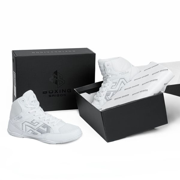 Giày Boxing Saigon Professional Training Shoes - White | Saigon Sport
