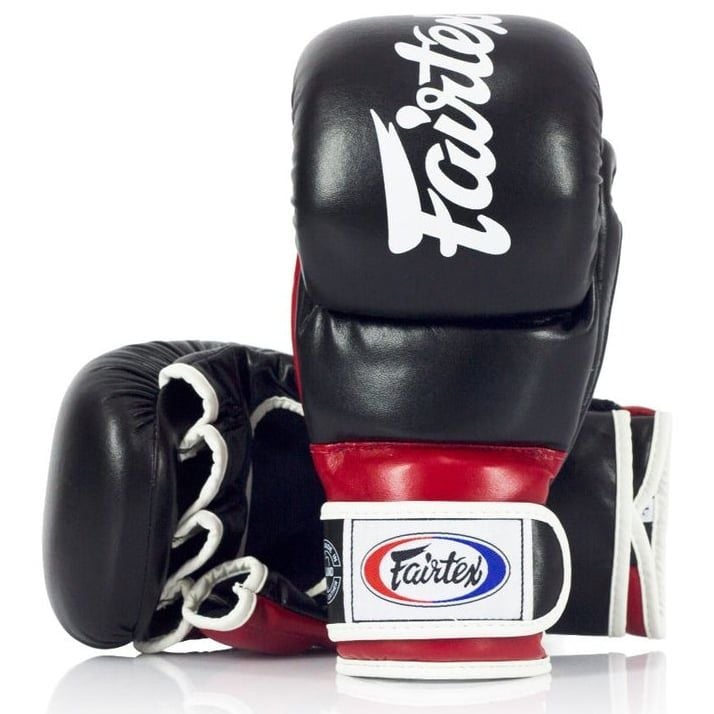 Găng Tay MMA Fairtex FGV18 Super Sparring Grappling Gloves - Black/Red