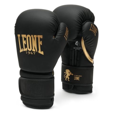 Găng Tay Leone Boxing Gloves - Black & Gold